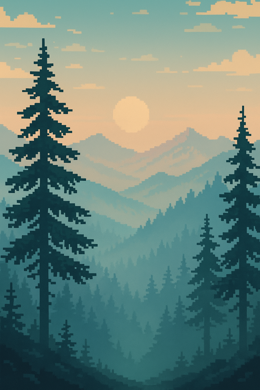 ZILVER  - Mountain Sunrise Pixel Art